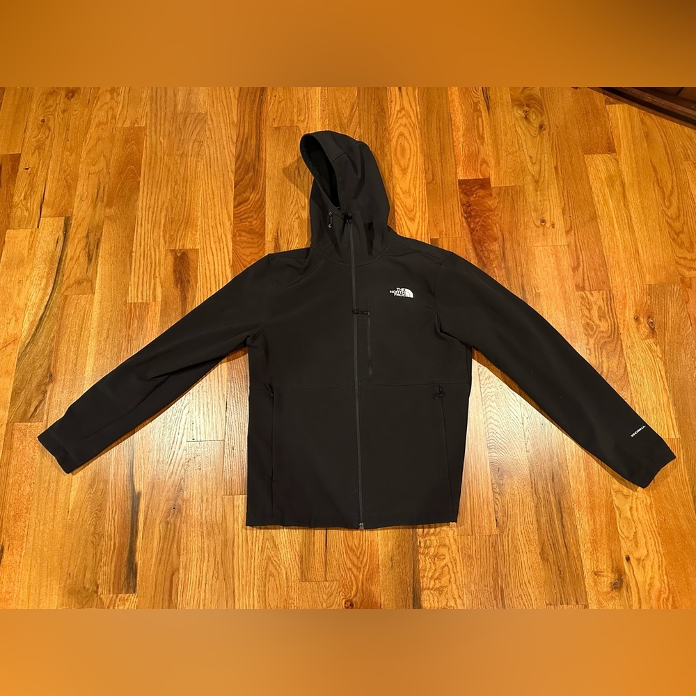 The North Face Apex Bionic Windwall Hooded Full Zip Jacket Hoodie TNF Black Sz M